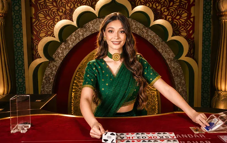 Live Andar Bahar card game table